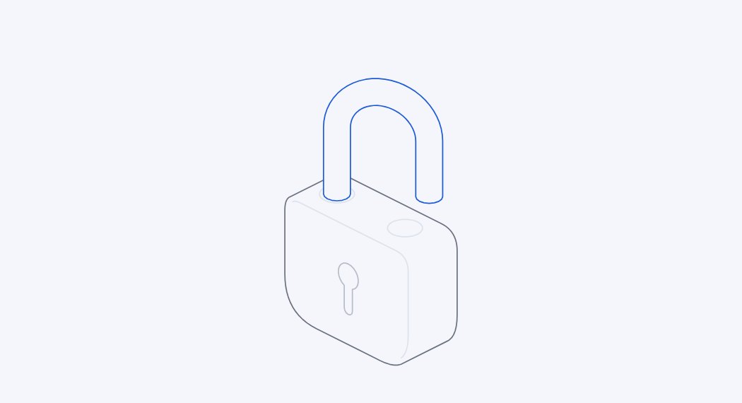 Padlock line figure, an isometric drawing that answers the pointer